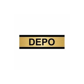 Özarslan Dizayn Depo 7x20 cm Altın Renk Metal Yönlendirme Levhası