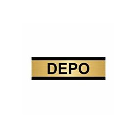 Özarslan Dizayn Depo 7x20 cm Altın Renk Metal Yönlendirme Levhası