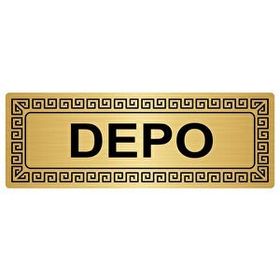 Özarslan Dizayn Depo 7x20 cm Altın Renk Metal Yönlendirme Levhası