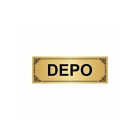 Özarslan Dizayn Depo 7x20 cm Altın Renk Metal Yönlendirme Levhası