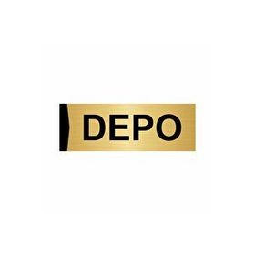 Özarslan Dizayn Depo 7x20 cm Altın Renk Metal Yönlendirme Levhası