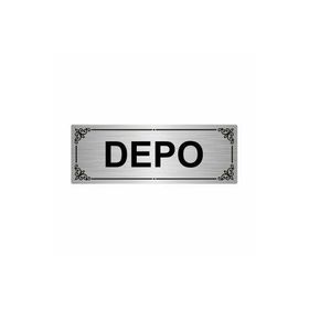 Özarslan Dizayn Depo 7x20 cm Gümüş Renk Metal Yönlendirme Levhası