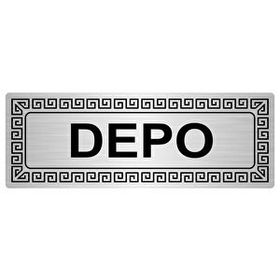 Özarslan Dizayn Depo 7x20 cm Gümüş Renk Metal Yönlendirme Levhası