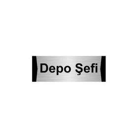 Özarslan Dizayn Depo Şefi 5x20 cm Gümüş Renk Metal Yönlendirme Levhası