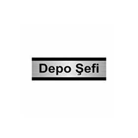 Özarslan Dizayn Depo Şefi 5x20 cm Gümüş Renk Metal Yönlendirme Levhası