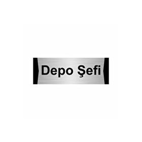 Özarslan Dizayn Depo Şefi 5x20 cm Gümüş Renk Metal Yönlendirme Levhası