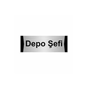 Özarslan Dizayn Depo Şefi 7x20 cm Gümüş Renk Metal Yönlendirme Levhası