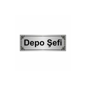 Özarslan Dizayn Depo Şefi 7x20 cm Gümüş Renk Metal Yönlendirme Levhası