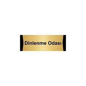 Özarslan Dizayn Dinlenme Odası 10x20 cm Altın Renk Metal Yönlendirme Levhası