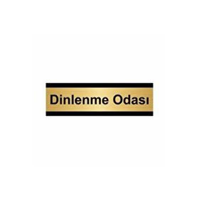 Özarslan Dizayn Dinlenme Odası 5x20 cm Altın Renk Metal Yönlendirme Levhası