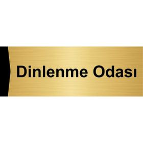 Özarslan Dizayn Dinlenme Odası 5x20 cm Altın Renk Metal Yönlendirme Levhası