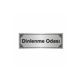 Özarslan Dizayn Dinlenme Odası 7x20 cm Gümüş Renk Metal Yönlendirme Levhası