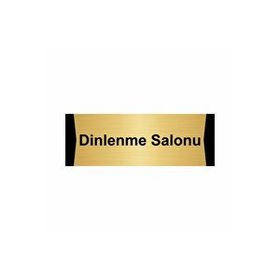 Özarslan Dizayn Dinlenme Salonu 10x20 cm Altın Renk Metal Yönlendirme Levhası
