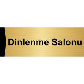 Özarslan Dizayn Dinlenme Salonu 10x20 cm Altın Renk Metal Yönlendirme Levhası