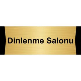Özarslan Dizayn Dinlenme Salonu 5x20 cm Altın Renk Metal Yönlendirme Levhası