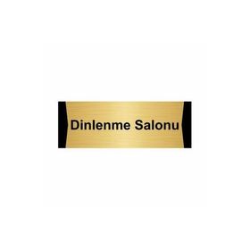 Özarslan Dizayn Dinlenme Salonu 7x20 cm Altın Renk Metal Yönlendirme Levhası