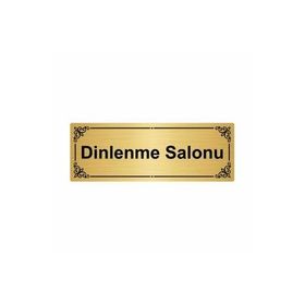 Özarslan Dizayn Dinlenme Salonu 7x20 cm Altın Renk Metal Yönlendirme Levhası