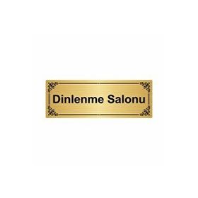 Özarslan Dizayn Dinlenme Salonu 7x20 cm Altın Renk Metal Yönlendirme Levhası