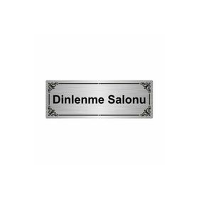 Özarslan Dizayn Dinlenme Salonu 7x20 cm Gümüş Renk Metal Yönlendirme Levhası