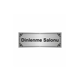 Özarslan Dizayn Dinlenme Salonu 7x20 cm Gümüş Renk Metal Yönlendirme Levhası