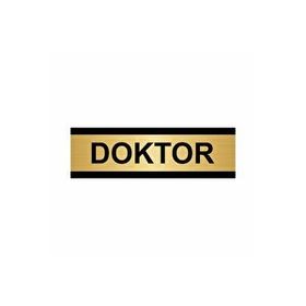 Özarslan Dizayn Doktor 10x20 cm Altın Renk Metal Yönlendirme Levhası