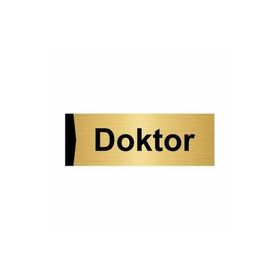 Özarslan Dizayn Doktor 7x20 cm Altın Renk Metal Yönlendirme Levhası