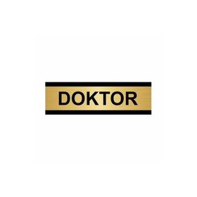 Özarslan Dizayn Doktor 7x20 cm Altın Renk Metal Yönlendirme Levhası