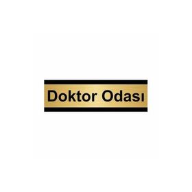 Özarslan Dizayn Doktor Odası 10x20 cm Altın Renk Metal Yönlendirme Levhası