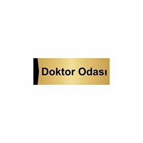 Özarslan Dizayn Doktor Odası 10x20 cm Altın Renk Metal Yönlendirme Levhası