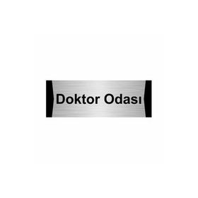 Özarslan Dizayn Doktor Odası 10x20 cm Gümüş Renk Metal Yönlendirme Levhası