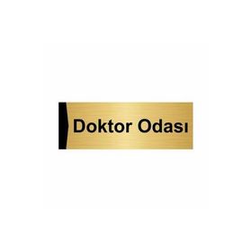 Özarslan Dizayn Doktor Odası 5x20 cm Altın Renk Metal Yönlendirme Levhası