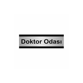 Özarslan Dizayn Doktor Odası 5x20 cm Gümüş Renk Metal Yönlendirme Levhası