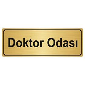 Özarslan Dizayn Doktor Odası 5x20 cm Gümüş Renk Metal Yönlendirme Levhası