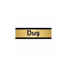 Özarslan Dizayn Duş 7x20 cm Altın Renk Metal Yönlendirme Levhası