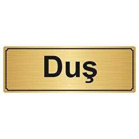 Özarslan Dizayn Duş 7x20 cm Altın Renk Metal Yönlendirme Levhası