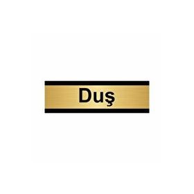 Özarslan Dizayn Duş 7x20 cm Altın Renk Metal Yönlendirme Levhası