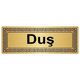 Özarslan Dizayn Duş 7x20 cm Altın Renk Metal Yönlendirme Levhası