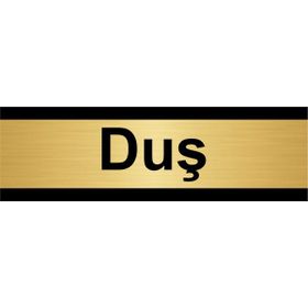 Özarslan Dizayn Duş 7x20 cm Altın Renk Metal Yönlendirme Levhası