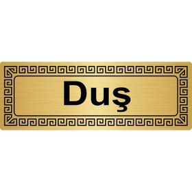 Özarslan Dizayn Duş 7x20 cm Altın Renk Metal Yönlendirme Levhası