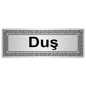 Özarslan Dizayn Duş 7x20 cm Gümüş Renk Metal Yönlendirme Levhası
