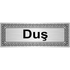 Özarslan Dizayn Duş 7x20 cm Gümüş Renk Metal Yönlendirme Levhası