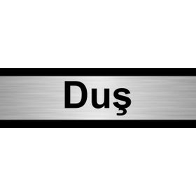 Özarslan Dizayn Duş 7x20 cm Gümüş Renk Metal Yönlendirme Levhası