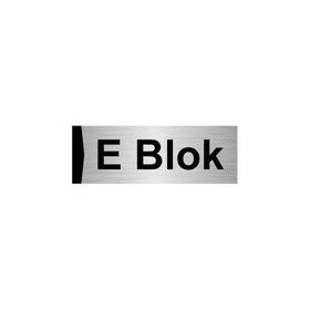 Özarslan Dizayn E Blok 5x20 cm Gümüş Renk Metal Yönlendirme Levhası