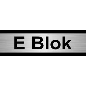 Özarslan Dizayn E Blok 5x20 cm Gümüş Renk Metal Yönlendirme Levhası