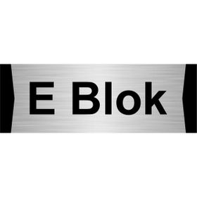 Özarslan Dizayn E Blok 5x20 cm Gümüş Renk Metal Yönlendirme Levhası
