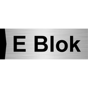 Özarslan Dizayn E Blok 5x20 cm Gümüş Renk Metal Yönlendirme Levhası