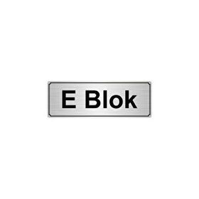 Özarslan Dizayn E Blok 7x20 cm Altın Renk Metal Yönlendirme Levhası