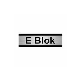Özarslan Dizayn E Blok 7x20 cm Gümüş Renk Metal Yönlendirme Levhası
