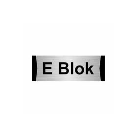 Özarslan Dizayn E Blok 7x20 cm Gümüş Renk Metal Yönlendirme Levhası