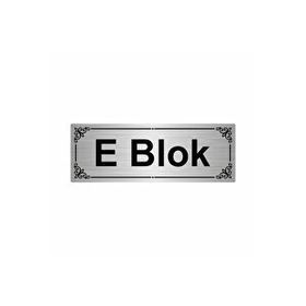 Özarslan Dizayn E Blok 7x20 cm Gümüş Renk Metal Yönlendirme Levhası